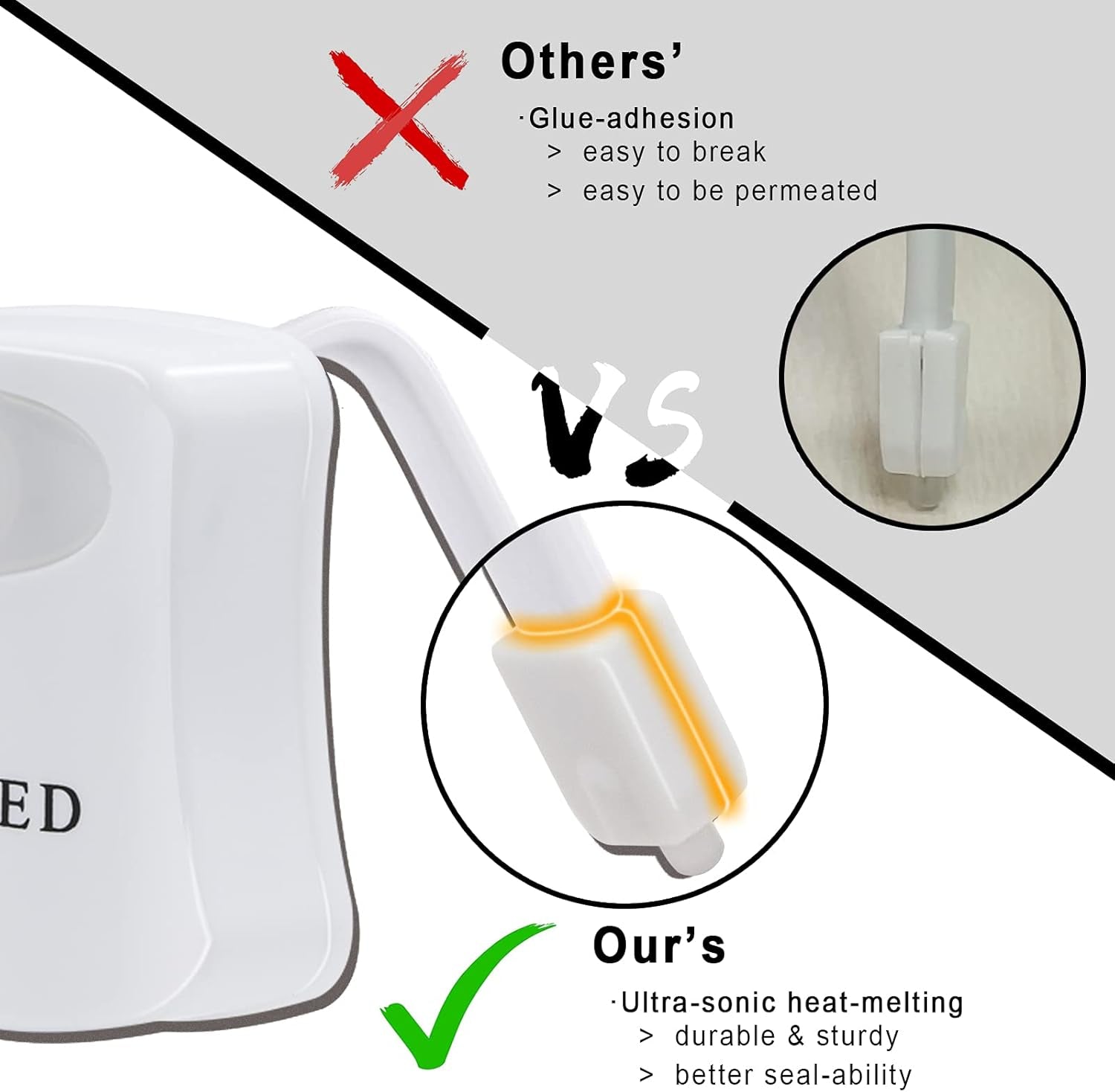 Toilet Light Motion Sensor 8 Colors Changing,Led Glow Bowl inside Toilet Light, Smart Night Light for Bathroom, Cool & Funny Ideal Gifts Stocking Stuffers for Dad Boys Men Women