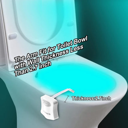 Toilet Light Motion Sensor 8 Colors Changing,Led Glow Bowl inside Toilet Light, Smart Night Light for Bathroom, Cool & Funny Ideal Gifts Stocking Stuffers for Dad Boys Men Women